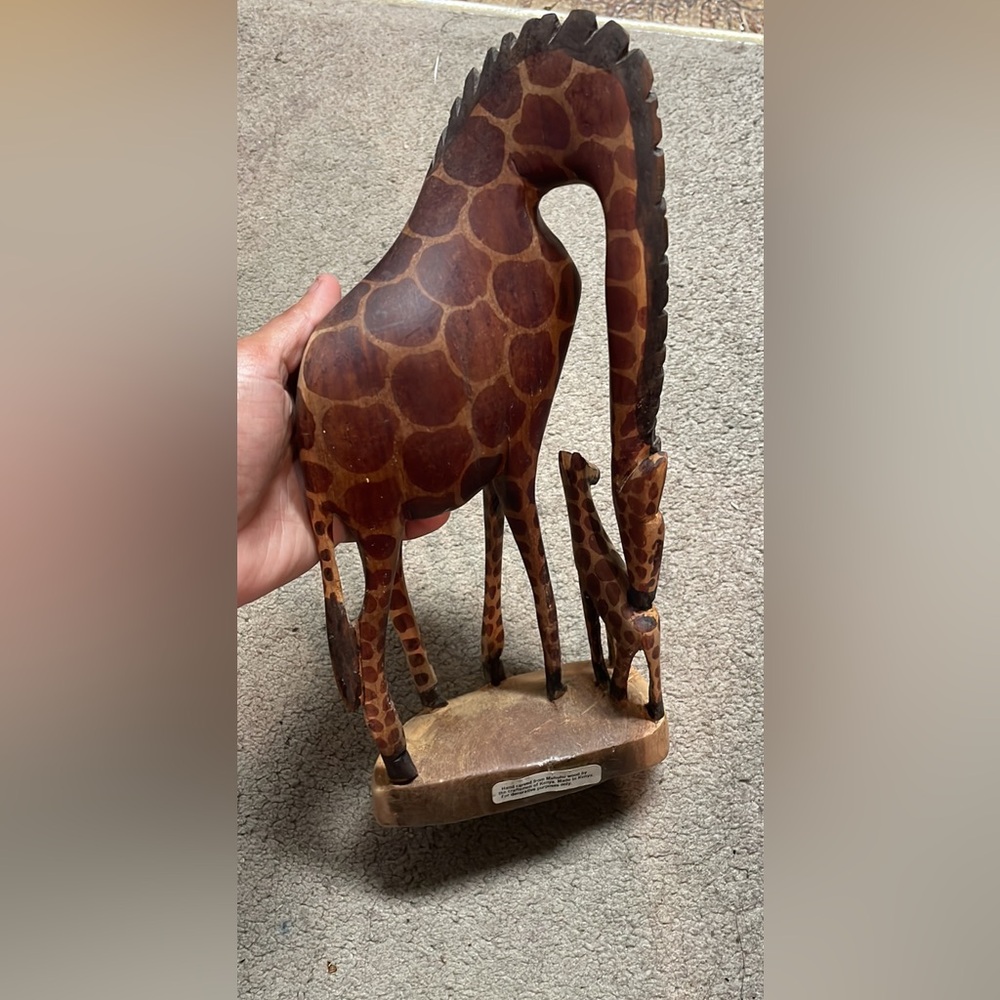 Kenyan handmade mother and baby giraffe... hand made in Kenya Africa